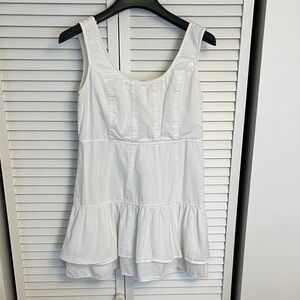 Free People White Cotton Summer Dress